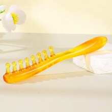 All-In-One Thick Tooth Massage Comb, Suitable For Hair Washing And Scalp Massage, Resin Material, Soft And Comfortable Texture, Long Handle Design, Wide Tooth Spacing, Suitable For Head And Face Massage, Body Massage And Muscle Relaxation - Multicolor - View 13