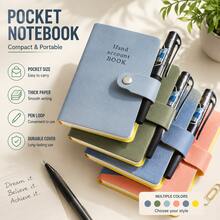 Portable A6 Pocket Notebook With Pen Holder, Compact Lined Journal With Snap Closure For Notes, Planning, Work & Travel - A6 - View 10