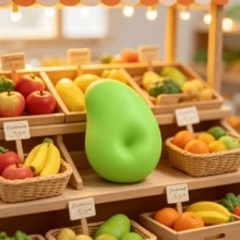Tachimi 1pc Mango Leisure‑Oriented Toy Pieces, Squishy Crunchy Sensorytoy, Widely Adopted For Toy‑Centered Pastime, Suitable For Hobby Showcase And Private Toy Collection Curation Shipped Randomly - Multicolor - View 5