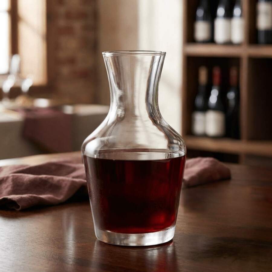Decanter De Vidro Para Vinho A Vin 1L Aerador Para Vinho Tinto E Branco Mesa Posta Luxo - Luminarc & Ruvolo - incolor - Visão 1