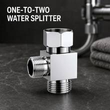 Universal Dual‑Outlet Faucet Water Splitter, 1 To 2 Way Tap Converter Adapter, Anti‑Leak Plumbing Fitting For Laundry, Toilet Sprayer, Garden Hose Connection - Multi-color - View 4