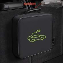 1pc Electric Vehicle Charging Cable Storage Bag - Portable Durable Universal Organizer Box For Charging Cables, Hoses And Accessories, Car Storage, Car Accessories - Storage Bag - View 4