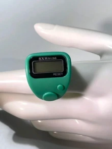 Solid Color Water Drop Ring Electronic Counter, Minimalist Matte Finger Tally Counter, Portable Digital Display Press-To-Count Buddhist Prayer Chanting Counting Tool, Ring-Style Electronic Counter, No-Drill Minimalist Portable Manual Tally Counter, Prayer Counting Supplies, Multiple Colors Available - Multicolor - View 13