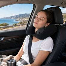 Bantal Leher Tiup untuk Perjalanan Mobil – Bantal Penopang Leher Berbentuk U Portabel untuk Mengemudi, Perjalanan Jauh & Tidur Siang di Kantor, Sandaran Kepala & Leher Ergonomis dengan Katup Pengisian Cepat - MultiWarna - View 15