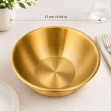 3Pcs Stainless Steel Cooking Mixing Bowls With Scale, Japanese Style Thickened Mixing And Kneading Bowls For Home Use, Egg Beating, Salad, Baking - Gold - View 13