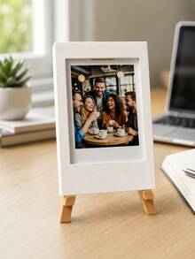 1pc Mini White Easel Photo Frame, Desktop Display Stand With Tripod Base, Instant Photo Style Holder For Desk, Office, Dorm & Classroom Decor, Birthday, Anniversary, Graduation Gift, School Essentials, University Essentials & Autumn Home Decor - Multiple Styles - View 10