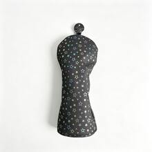 Colorful Star Pattern Golf Club Head Cover, PU Waterproof Fabric, Multi-Size Golf Club Protective Sleeve - Black - View 3