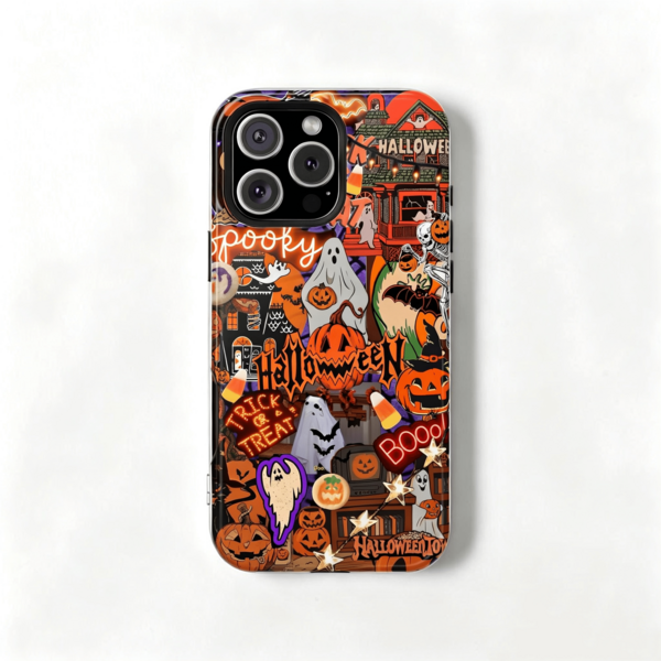 Halloween Pumpkin Phone Case Shockproof Protective Cover Compatible With IPhone 17 16 15 14 Pro Max Plus 13 12 11
