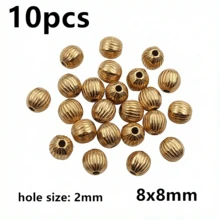 10pcs Stainless Steel Geometric Spcer Bead Charms DIY Jewelry Making Accessories For Necklace Bracelet Crafts Findings - Spacer Beads - View 13