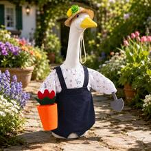 A Porch Goose Costume Set For 23-Inch Patio Goose Statues, A Versatile Garden Goose Statue Accessory For Porch Displays And Patio Landscaping, Suitable For All Seasons For Outdoor Lawn Goose Decorations (Goose Statue Not Included). - Goose Clothing - View 10