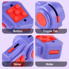 1PC,Multifunctional Fidget Toy, 8-In-1 Fingertip Stress Relief Game Handle Toy, Button Pressing, Spinning & Sliding Interactive Handheld Desk Toy, Portable Relaxation Gadget, 4 Color Options - Multicolor - View 4