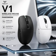 AULA V1, Mouse Gaming Nirkabel, Ultra Ringan 55g, Sensor PAW3311, Bluetooth 2.4G Tri-Mode Berkabel, Tingkat Polling 1000Hz, 12000 DPI, Ergonomis Simetris, Dapat Diisi Ulang Tipe-C, Tombol yang Dapat Diprogram, Mouse Esports untuk PC Laptop - View 2