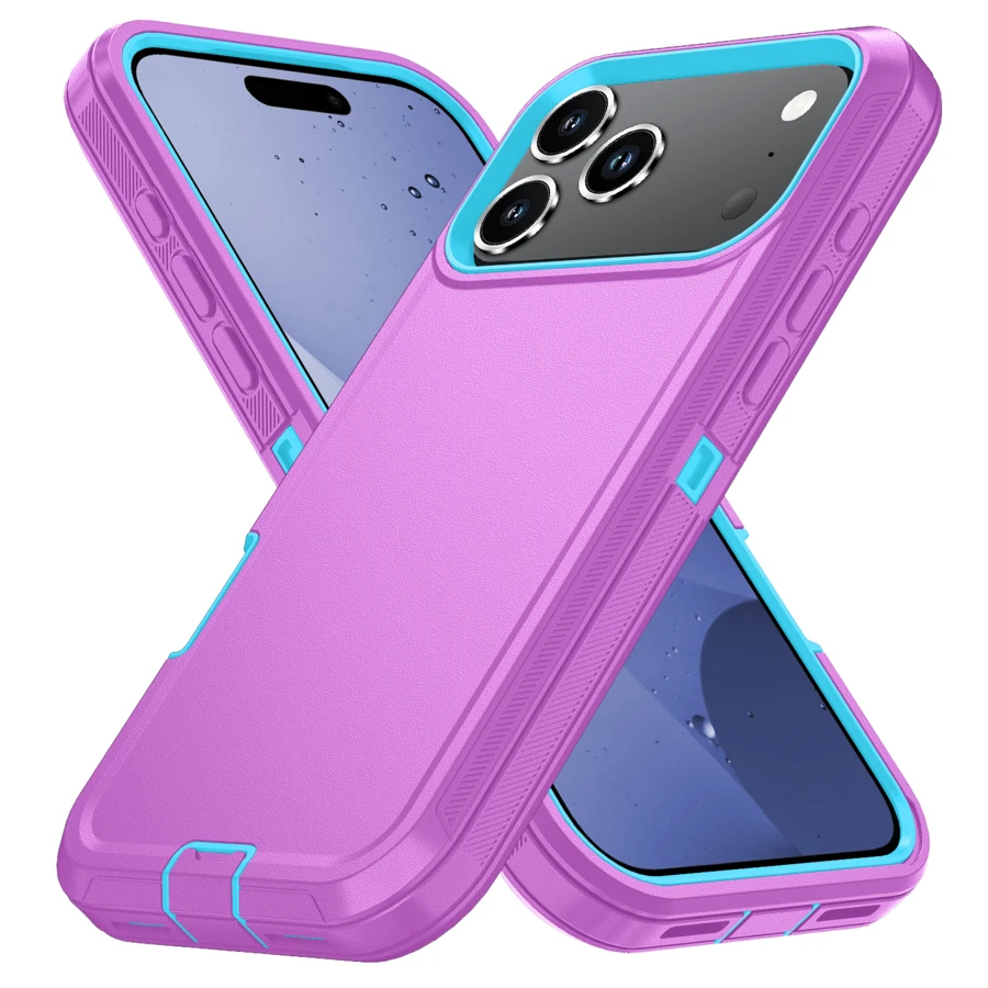 Solide et durable, étui de protection trois-en-un compatible avec iPhone, Galaxy, HONOR et autres téléphones portables
