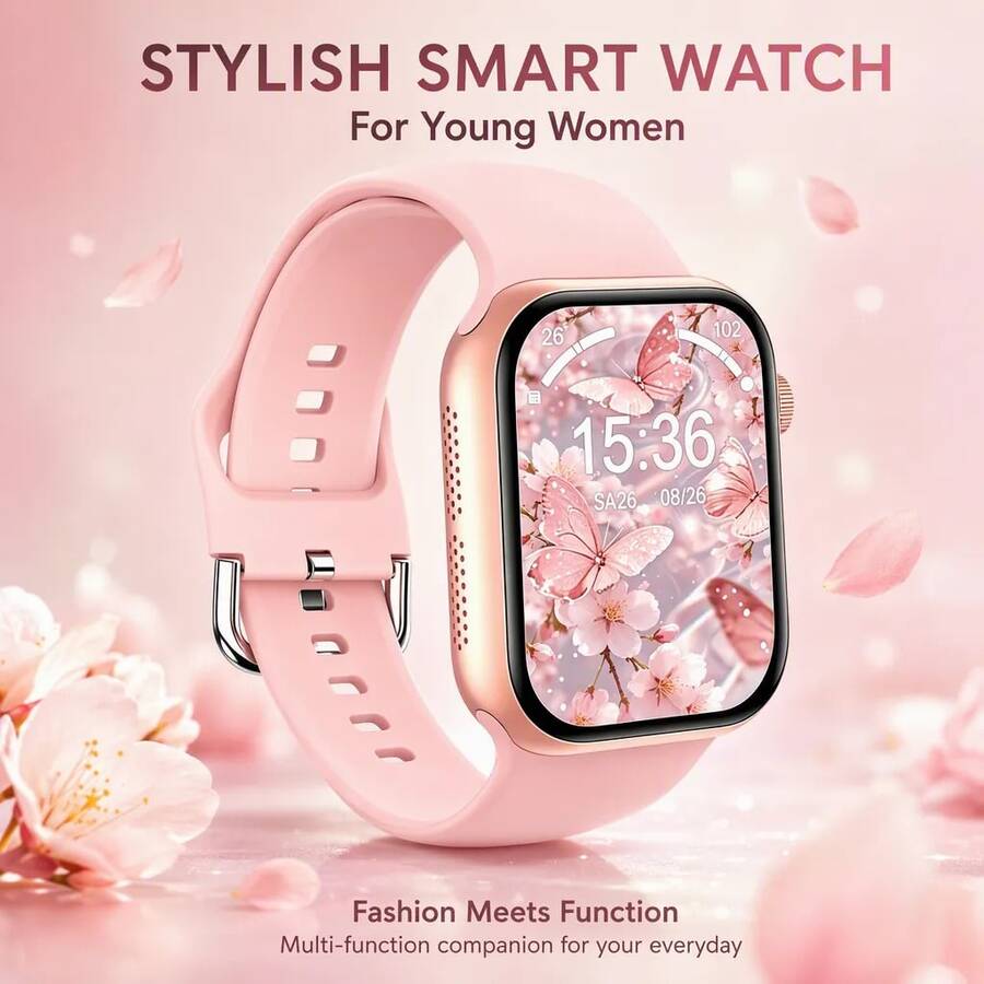ZhiKexing 2.01 Inch Full Screen Smart Watch, Compatible With IOS And Android Phones, (Bluetooth Call/Dial), Multiple Sports Modes/Massive Watch Faces/Built-In Games/AI Voice Control/Unisex Smart Sports Watch - View 1