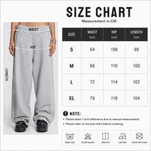 Women's Wide Leg Sweatpants, High Waist, Frayed Raw Hem Waistband, Loose Fit, Casual Loungewear, Street Style - Black - View 8