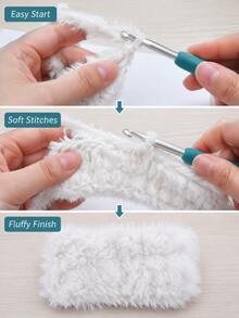 3 Rolls Faux Fur Yarn, Soft And Easy To Knit, Suitable For Knitting Scarves, Hats, Coats, Blankets, Various High-End Home Decor, DIY Crafts. - Multicolor - View 8