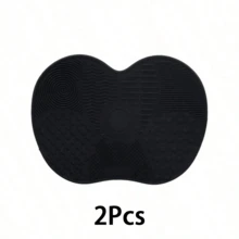 2pcs Silicone Makeup Brush Cleaning Pad, Makeup Brush Cleaning Pad, Cosmetic Cleaning Pad, Portable Makeup Brush Cleaning Tool With Suction Cup, Makeup Artist Essential, Makeup Brush Holder, Brush Cleaner, Travel Essential (2pcs/1pc) - Multicolor - View 11