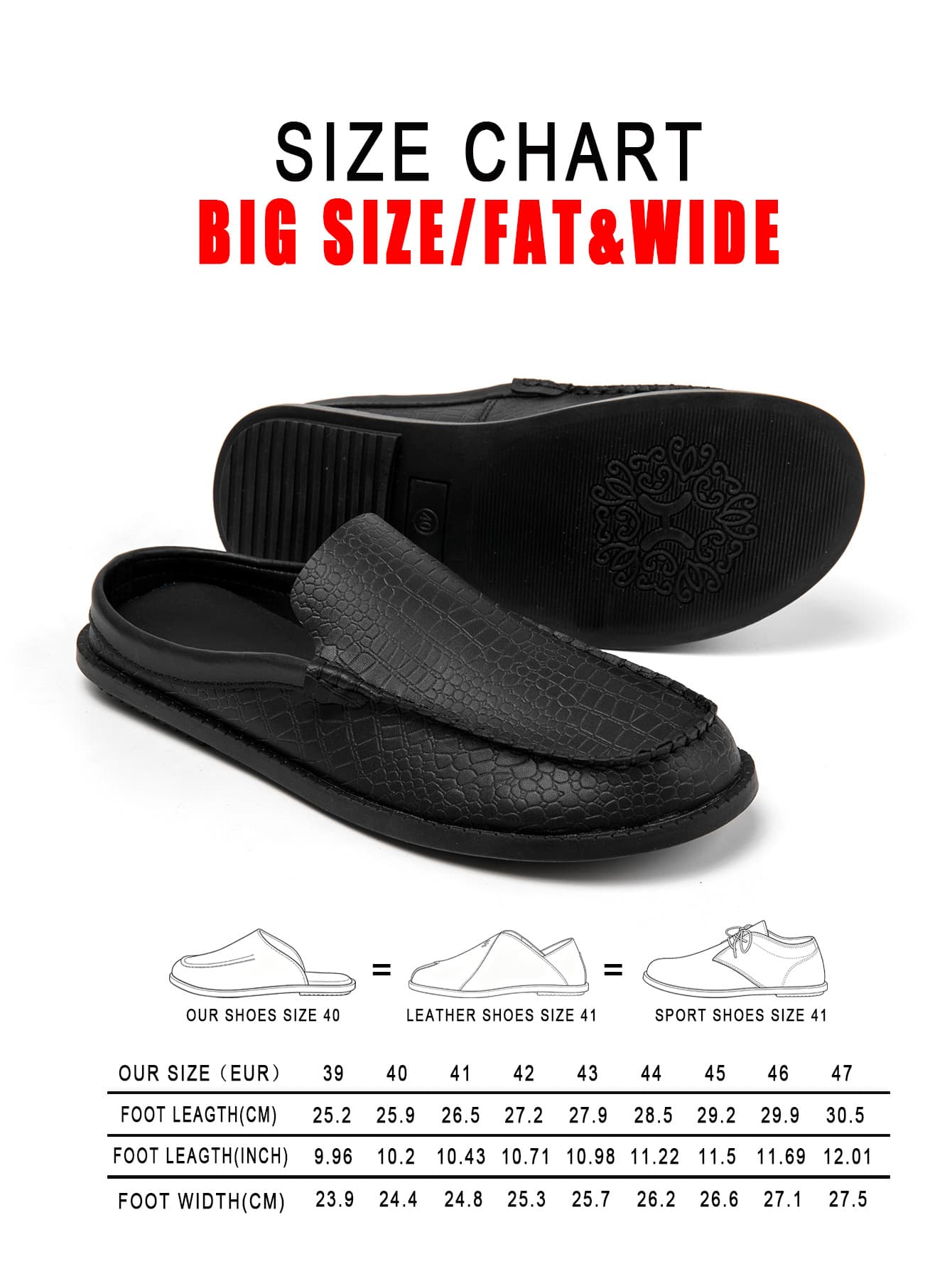 أحذية لوفرز رجالية جديدة بمقاسات كبيرة بنقشة تمساح بارزة، بدون كعب، بنعل ناعم، مقدمة مغلقة، بأسلوب عملي كاجوال للتنقل