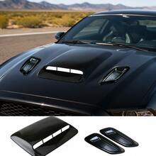 3 PiecesUniversal Car Hood Scoop Vent Cover Set – Glossy Black ABS Fake Air Intake Decoration For Engine Bonnet, Exterior Styling Accessory (40cm X 28cm) - A - View 4