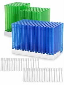 16-Slot Per Rack Video Game Case Storage Organizer, High-Strength ABS Game Disc Rack With Non-Slip Silicone Base, Vertical Desktop Holder For P2/P3/P4/P5, XB Series X|S/One, NS/NS2, Blu-Ray & DVD, Gaming Room Collector Display - View 2