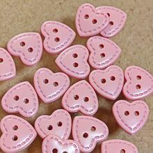 10/20pcs Heart-Shaped Two-Hole Buttons - Hand-Sewn Clothing Heart Buttons, DIY Handmade Sewing Supplies, Durable Plastic, Suitable For Sweaters, Pajamas, Knitwear, Hats, Embroidery, Needlework, Crochet And Handmade Crafts - One Size - View 3