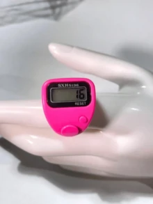 Solid Color Water Drop Ring Electronic Counter, Minimalist Matte Finger Tally Counter, Portable Digital Display Press-To-Count Buddhist Prayer Chanting Counting Tool, Ring-Style Electronic Counter, No-Drill Minimalist Portable Manual Tally Counter, Prayer Counting Supplies, Multiple Colors Available - Multicolor - View 5