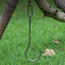 Penstabil Tripod Segitiga untuk Berkemah, Braket Tiang Tenda Baja Tahan Karat dengan Rantai, Peralatan Berkemah Luar Ruangan, Cocok untuk Tripod Api Unggun, Dudukan Lentera, Rak Masak, Mendaki, Ransel, Bertahan Hidup, Rak Perapian Vertikal Rantai yang Dapat Diatur dengan Penstabil Baja Tahan Karat - MultiWarna - View 9