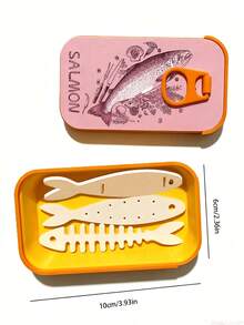 Portable Salmon Pattern Travel Jewelry Box With Fish-Shaped Compartments, Compact Anti-Tangle Earring And Necklace Storage Box, Exquisite Small Jewelry Organizer For Travel And Daily Use, Gift For Female Friends - Multicolor - View 11