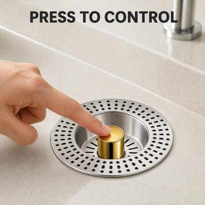 Fine‑Hole Strainer Catches Food Scraps, Rice Residues And Kitchen Waste To Stop Drain‑Pipe Blockage. Built‑In Small Lifting‑Handle Allows Quick Removal And Easy Waste‑Cleaning.