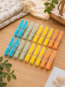 6/12/24pcs Soft Rubber Non-Marking Clothes Pegs, Thickened Windproof Laundry Clips, Random Color Multi-Purpose Hanging Clips, Durable And Flexible, Suitable For Towels, Clothing, Socks, Beach Towels, Bedding, Balcony Clothesline And Home Use - Multicolor - View 11