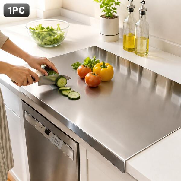 1-Pack Luxury Stainless Steel Gold Cutting Board, Durable And Mildew-Proof, Kitchen Gadget, Suitable For Home Cooks And Cooking Enthusiasts, For Cutting Meat, Cheese, Bread, Vegetables, And Fruits, Gift