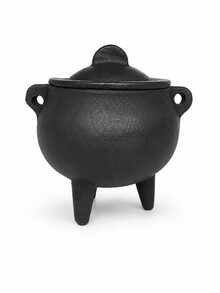 Black Witch Cauldron Decorative Incense Burner, Tripod Cauldron‑Shaped Aroma Ornament, Gothic Tabletop Decor For Home Meditation Room Decoration - Triangle Ornament - View 9