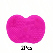 2pcs Silicone Makeup Brush Cleaning Pad, Makeup Brush Cleaning Pad, Cosmetic Cleaning Pad, Portable Makeup Brush Cleaning Tool With Suction Cup, Makeup Artist Essential, Makeup Brush Holder, Brush Cleaner, Travel Essential (2pcs/1pc) - Multicolor - View 15