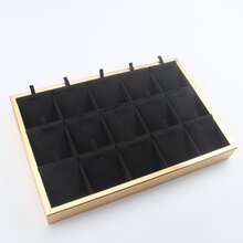 Premium Stackable Metal Frame Velvet Jewelry Display Tray, Multi-Compartment Design, Suitable For Rings, Necklaces, Bracelets, Home Decor, Retail Counter, Live Streaming Props, Gifts - Same Style, Multiple Colors and Sizes - View 20