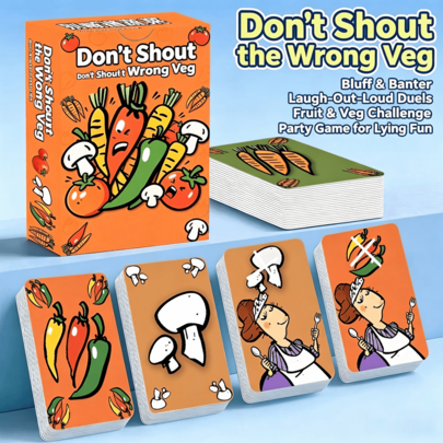 Vegetable Name Guessing Card Game, Casual Interactive Game For Dorm, Team Building & Parent-Child Gathering