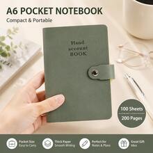Portable A6 Pocket Notebook With Pen Holder, Compact Lined Journal With Snap Closure For Notes, Planning, Work & Travel - A6 - View 7