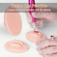 1pc 3D Realistic Silicone Lip Tattoo Practice Skin, Reusable - Multicolor - View 4