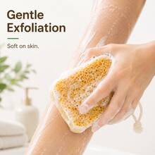 Soft Exfoliating Bath Sponge With Hanging Loop, Body Shower Sponge For Cleansing & Daily Bathing - View 3