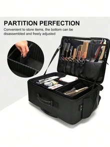 Professional Large Capacity Rolling Makeup Case, Eyelash Extension, Nail Art, Beauty Supplies Storage Box - Multicolor - View 2