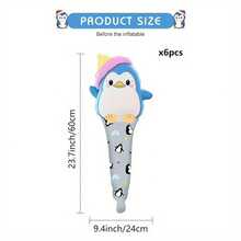 6pcs 60cm Cartoon Penguin Animal Shaped Party Decoration Handheld Aluminum Foil Balloon Toy Set - View 5