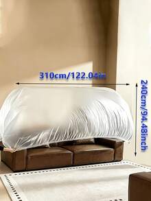 Oversized Elastic Edge Furniture Dust Cover, Clear Plastic Multi‑Purpose Protective Sheet, Indoor Outdoor Universal Durable Dustproof Cover For Sofa Refrigerator Motorcycle Bicycle TV Air Conditioner - Multicolor - View 8