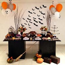 Halloween 3D Bat Wall Decor, Reusable! Scary Decoration, 4 Sizes Halloween Decoration Suitable For Halloween Party Trick Or Treat And Home Decor, Room Decoration. - View 5