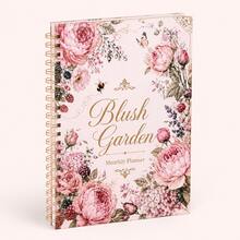دفتر تخطيط شهري Blush Garden بحلقات لولبية، غلاف زهري بفاوانيا وردية بألوان مائية عتيقة مع أنماط فراشات ونحل مرسومة يدويًا، ربط لولبي ذهبي مزدوج للكتابة المسطحة، زخرفة إنجليزية أنيقة برقائق ذهبية، أسلوب رومانسي أنيق. تخطيط شهري لتسجيل الأهداف الشهرية والجداول وقوائم المهام ومذكرات الحياة، مناسب للطلاب وموظفي المكاتب لإدارة الوقت، مخطط فني، استخدام مزدوج للملاحظات اليومية والتخطيط، مثالي للهدايا والاستخدام الشخصي، دفتر إبداعي بزهور عتيقة - النمط 1 - مشاهدة 4