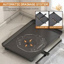 Dish Drying Rack - Stainless Steel Dish Rack For Kitchen Counter, Escurridor De Platos Para Fregadero,House Essentials,Large-Capacity Dish Drainer With Cutlery Holder, Kitchen Organizer For Kitchen Essentials, Spoons And Forks, Black - View 6