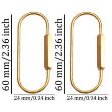 Brass Screw Buckle Keychain, Universal Brass Keychain Clip Simple Style Key Ring Carabiner Keychain Neutral Style Car Keychain Bag Accessories Y2K - Multiple Styles - View 12
