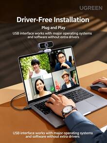 UGREEN CM717 2K HD USB External Webcam Wide-Angle Dual Microphone Auto-Focus For Desktop And Laptop Video Calls, Meetings, Exams, Interviews, And Live Streaming - View 7
