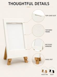 1pc Mini White Easel Photo Frame, Desktop Display Stand With Tripod Base, Instant Photo Style Holder For Desk, Office, Dorm & Classroom Decor, Birthday, Anniversary, Graduation Gift, School Essentials, University Essentials & Autumn Home Decor - Multiple Styles - View 6
