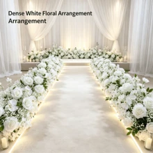 Simulated Flower Strip Rose Flower Arrangement Wedding Arch Decoration Wedding Stage Layout Decoration Floor Flower Table Flower Decoration - Multicolor - View 1