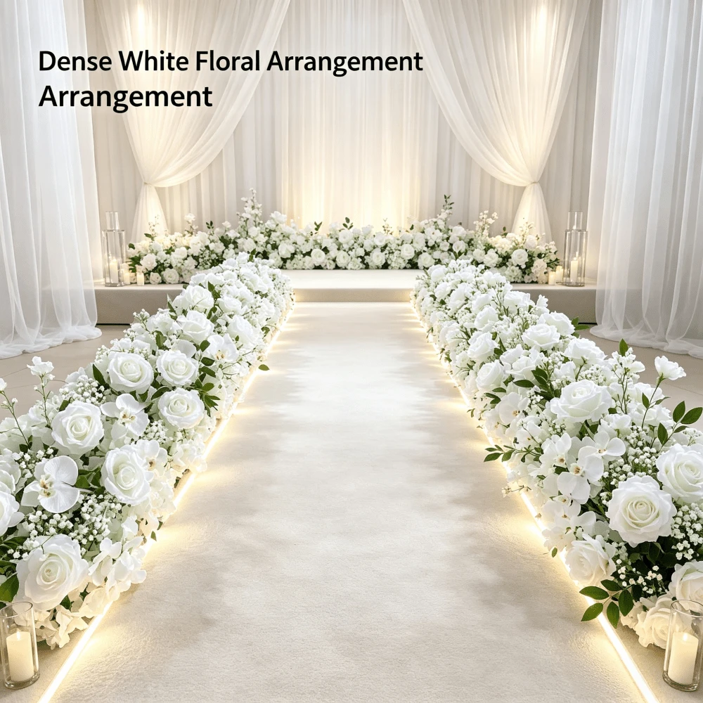 Simulated Flower Strip Rose Flower Arrangement Wedding Arch Decoration Wedding Stage Layout Decoration Floor Flower Table Flower Decoration - Multicolor - View 1