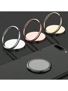 1pc 360° Rotatable Round Adhesive Metal Ring Holder - Multicolor - View 2